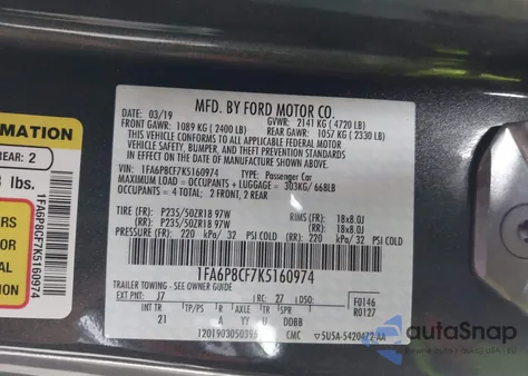 2019 Ford Mustang Gt from USA, damaged, VIN 1FA6P8CF7K5160974